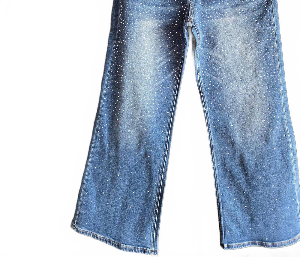 NEW MITTOSHOP women's sparkley dreams jeans in blue